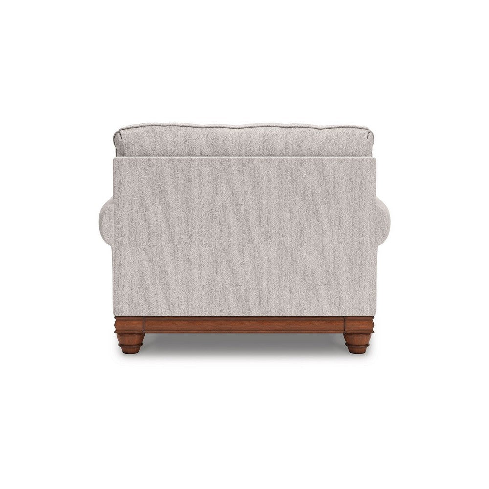 Fema Oversized Armchair | 1 Pillow | Rolled Arms | Sandstone Gray Chenille