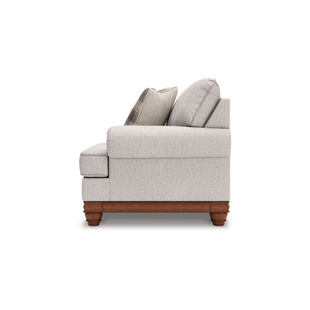 Fema Oversized Armchair | 1 Pillow | Rolled Arms | Sandstone Gray Chenille