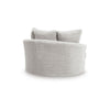 Cecy Oversize Swivel Accent Lounge Chair | 3 Throw Pillows | Arctic White