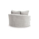 Cecy Oversize Swivel Accent Lounge Chair | 3 Throw Pillows | Arctic White