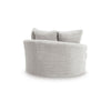 Cecy Oversize Swivel Accent Lounge Chair | 3 Throw Pillows | Arctic White