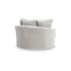 Cecy Oversize Swivel Accent Lounge Chair | 3 Throw Pillows | Arctic White