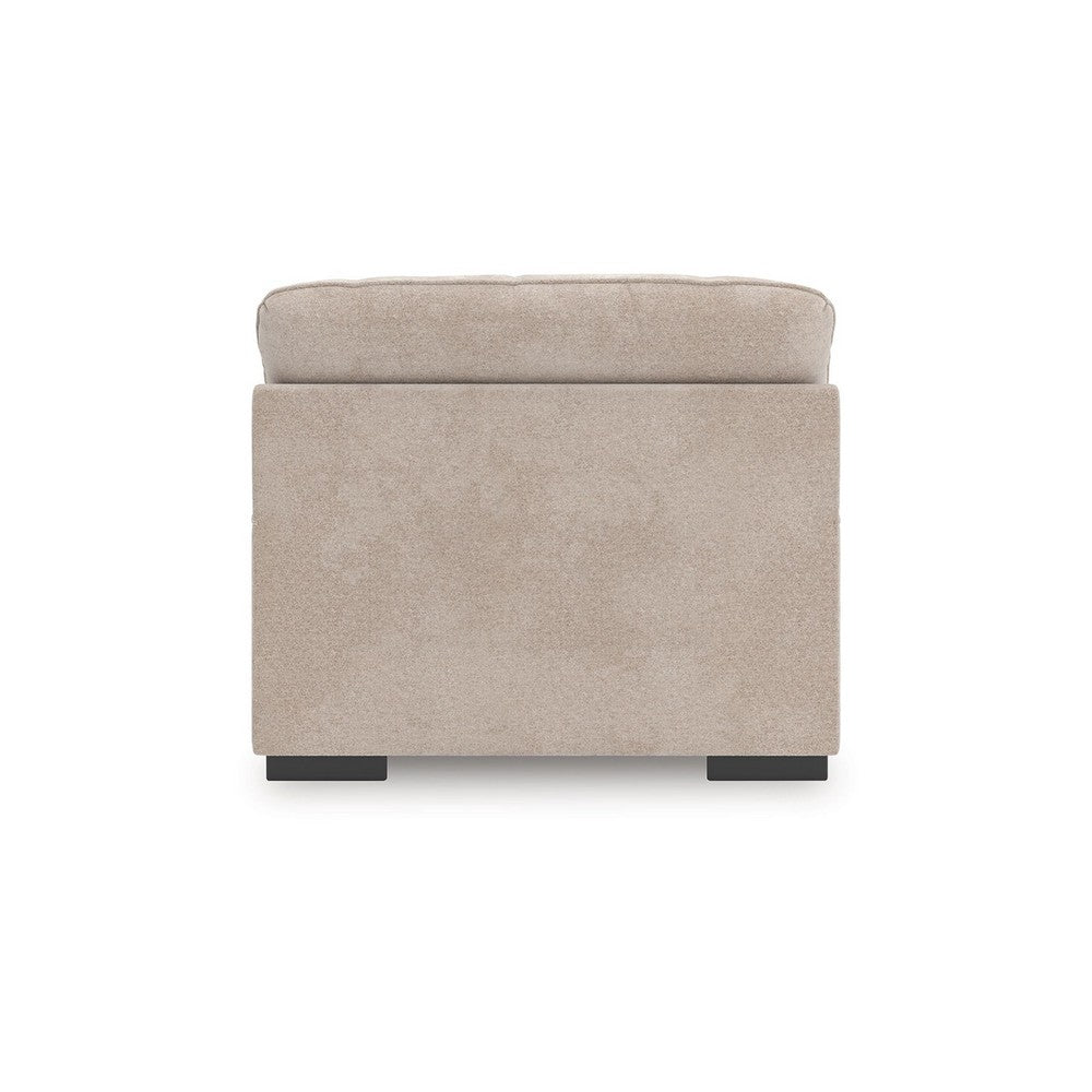 Necy Oversized Lounge Accent Armchair | 1 Throw Pillow | Taupe Polyester