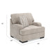 Necy Oversized Lounge Accent Armchair | 1 Throw Pillow | Taupe Polyester