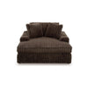 Addy Wide Oversized Lounge Chair | 2 Pillows | Chocolate Brown Corduroy