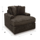 Addy Wide Oversized Lounge Chair | 2 Pillows | Chocolate Brown Corduroy