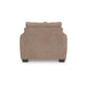 Teu Oversized Armchair | 1 Throw Pillow | Track Arms Suede Taupe Polyester