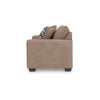 Teu Oversized Armchair | 1 Throw Pillow | Track Arms Suede Taupe Polyester