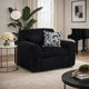 Addy Oversized Sofa Armchair | 1 Accent Pillow | Onyx Black Corduroy