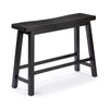 Amber Counter Height Bench | Backless Seat | Charcoal Black Acacia Wood
