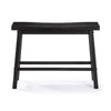 Amber Counter Height Bench | Backless Seat | Charcoal Black Acacia Wood