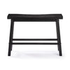 Amber Counter Height Bench | Backless Seat | Charcoal Black Acacia Wood