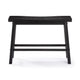 Amber Counter Height Bench | Backless Seat | Charcoal Black Acacia Wood