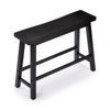 Amber Counter Height Bench | Backless Seat | Charcoal Black Acacia Wood