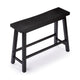 Amber Counter Height Bench | Backless Seat | Charcoal Black Acacia Wood