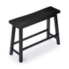 Amber Counter Height Bench | Backless Seat | Charcoal Black Acacia Wood