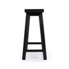 Amber Counter Height Bench | Backless Seat | Charcoal Black Acacia Wood