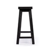 Amber Counter Height Bench | Backless Seat | Charcoal Black Acacia Wood