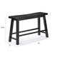 Amber Counter Height Bench | Backless Seat | Charcoal Black Acacia Wood