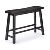 Amber Counter Height Bench | Backless Seat | Charcoal Black Acacia Wood