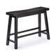Amber Counter Height Bench | Backless Seat | Charcoal Black Acacia Wood