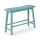 Amber Counter Height Bench | Backless Seat | Light Blue Acacia Wood