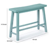 Amber Counter Height Bench | Backless Seat | Light Blue Acacia Wood