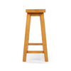 Amber Counter Height Bench | Backless Seat | Honey Oak Brown Acacia Wood