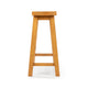Amber Counter Height Bench | Backless Seat | Honey Oak Brown Acacia Wood