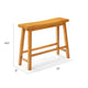 Amber Counter Height Bench | Backless Seat | Honey Oak Brown Acacia Wood
