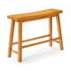 Amber Counter Height Bench | Backless Seat | Honey Oak Brown Acacia Wood