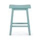 Amber Counter Height Stool | Saddle Seat | Light Blue Acacia Wood Frame