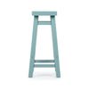 Amber Counter Height Stool | Saddle Seat | Light Blue Acacia Wood Frame