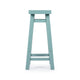 Amber Counter Height Stool | Saddle Seat | Light Blue Acacia Wood Frame