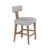 Tely Counter Stool Chair w Light Gray T Back | Natural Brown Frame