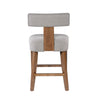 Tely Counter Stool Chair w Light Gray T Back | Natural Brown Frame