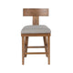 Hery Counter Stool Chair w T Back Design | Light Gray Cushioned Seat