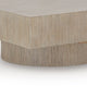 Jery Coffee Table | 42" Square Top | Solid Round Base | Grayish Brown