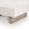 Laina Coffee Table | 42" Square Top | Wide Panel Legs | Grayish Brown