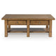 Vory Coffee Table | 54" Top w 2 Drawers | Lower Shelf | Medium Brown