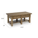 Vory Coffee Table | 54" Top w 2 Drawers | Lower Shelf | Medium Brown
