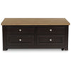 Zory Coffee Table | 46" Rectangular Lift Top | 4 Drawers | Brown