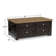 Zory Coffee Table | 46" Rectangular Lift Top | 4 Drawers | Brown