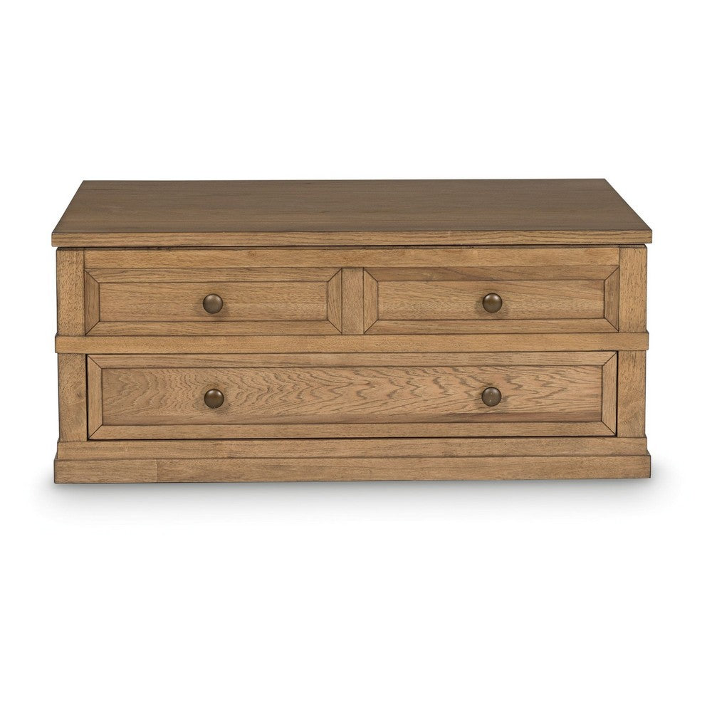 Dory Coffee Table | 42" Rectangular Lift Top | 1 Drawer | Light Brown