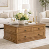 Dory Coffee Table | 42" Rectangular Lift Top | 1 Drawer | Light Brown