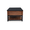 Kely Coffee Table | 48" Rectangular Lift Top | Lower Shelf | Brown