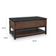 Kely Coffee Table | 48" Rectangular Lift Top | Lower Shelf | Brown