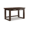 Kemu Home Office Desk | 56" Rectangular Top | 2 Drawers | Dark Brown