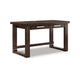 Kemu Home Office Desk | 56" Rectangular Top | 2 Drawers | Dark Brown