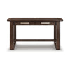 Kemu Home Office Desk | 56" Rectangular Top | 2 Drawers | Dark Brown